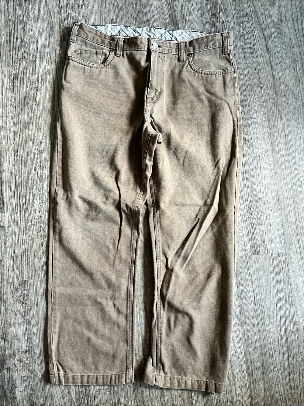 Kenneth Cole Classic Tan Straight-Leg Pants